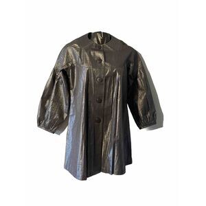 Sofia‎ Design Spring Coat Light Overcoat Large Shiny Gray